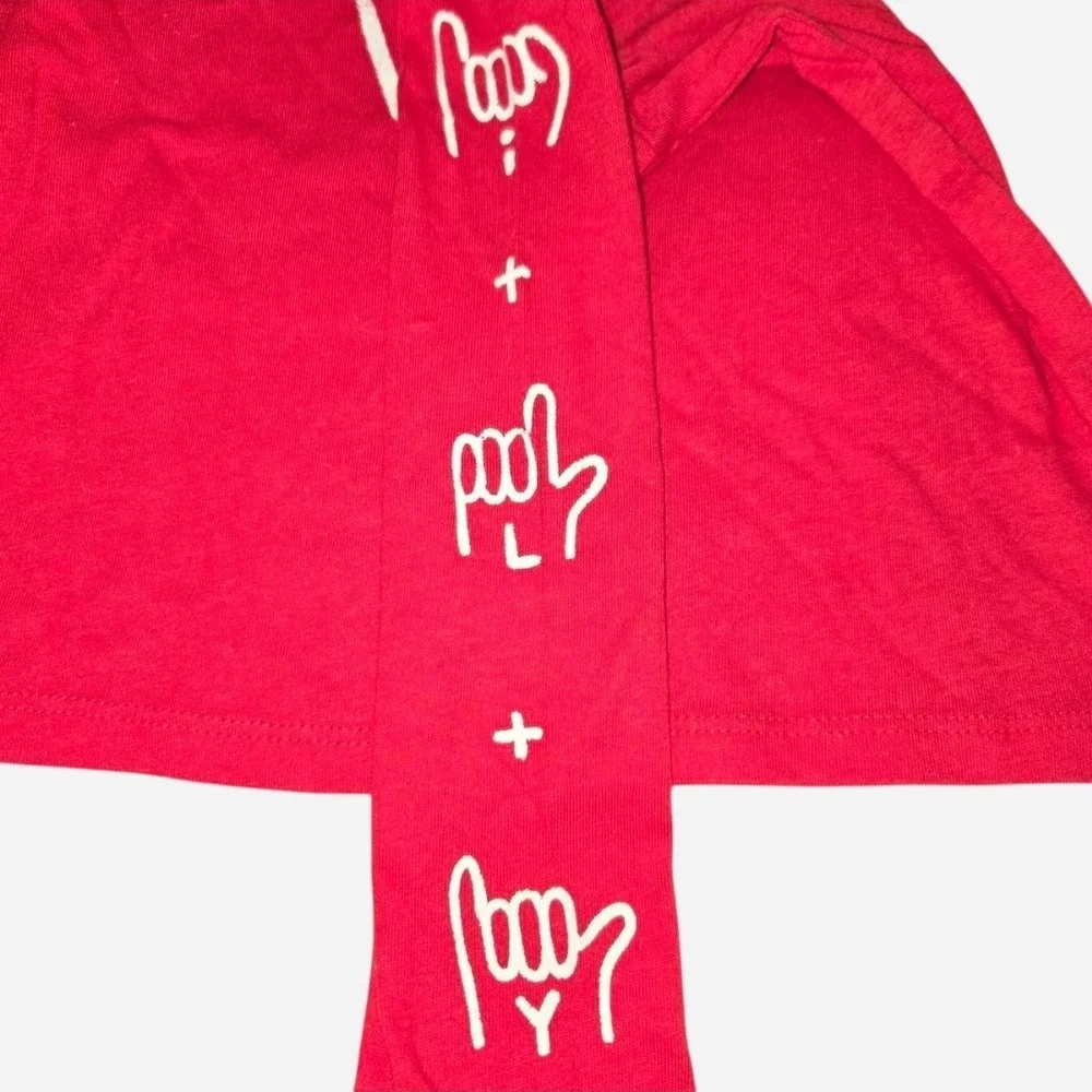Old Navy Red Love You Kids Long Sleeve Tee - Picture 2 of 3